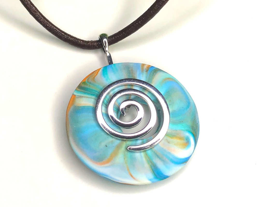 Marina-Ra Designs handmade swirl necklace,