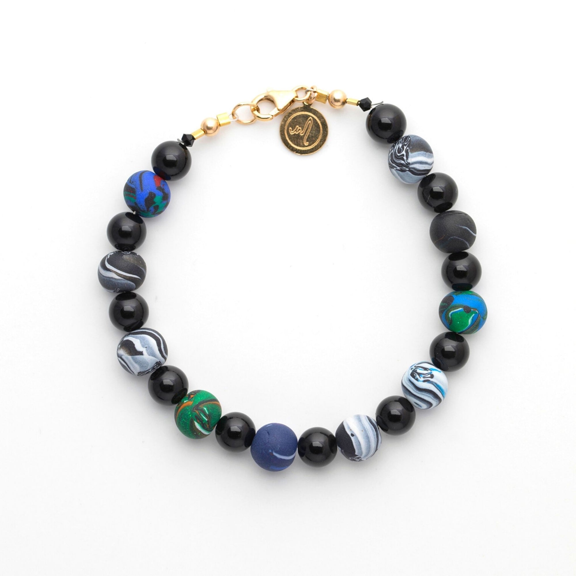 Handmade Bracelet |Handcrafted Beads | Black Onyx Gemstones | BOB102