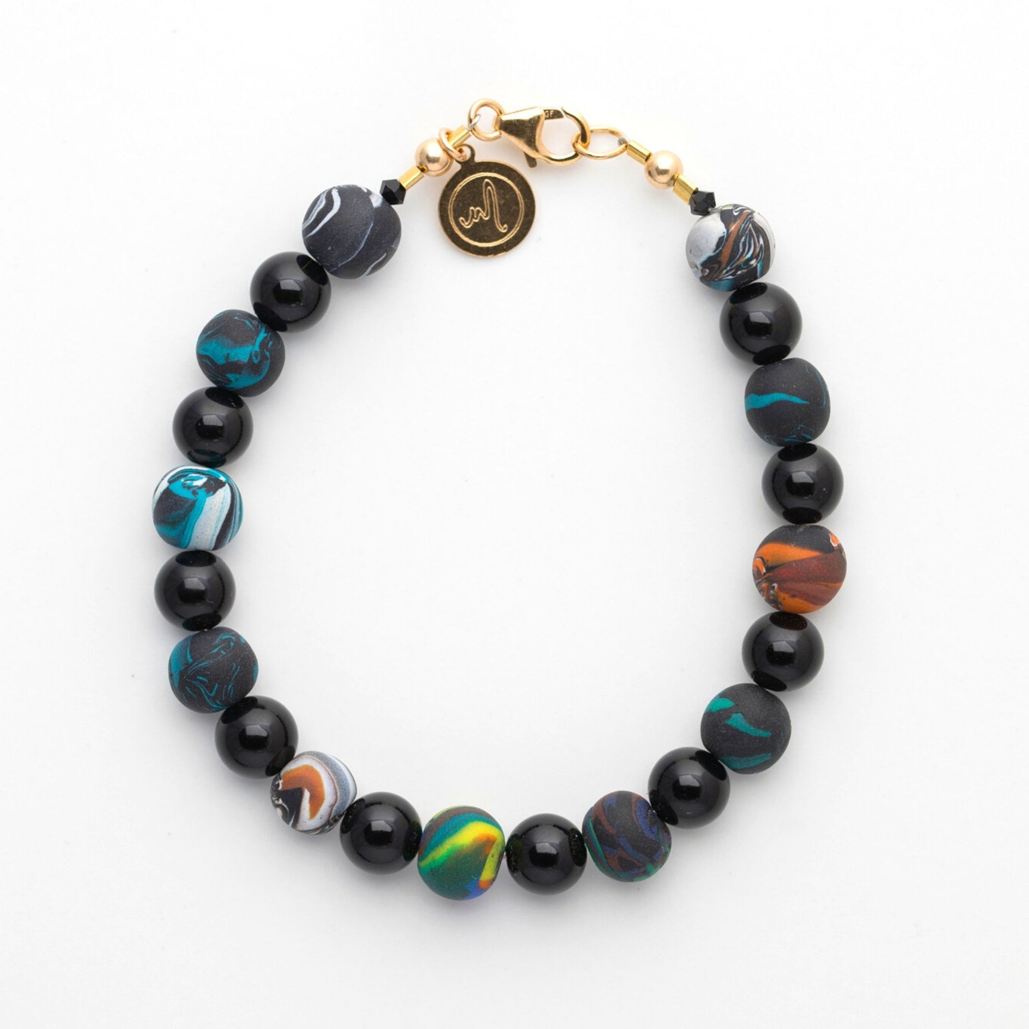 Handmade Bracelet |Handcrafted Beads | Black Onyx Gemstones | BOB105